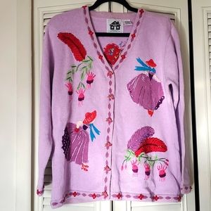 Like new! Vintage Storybook Knits red hat ladies sweater